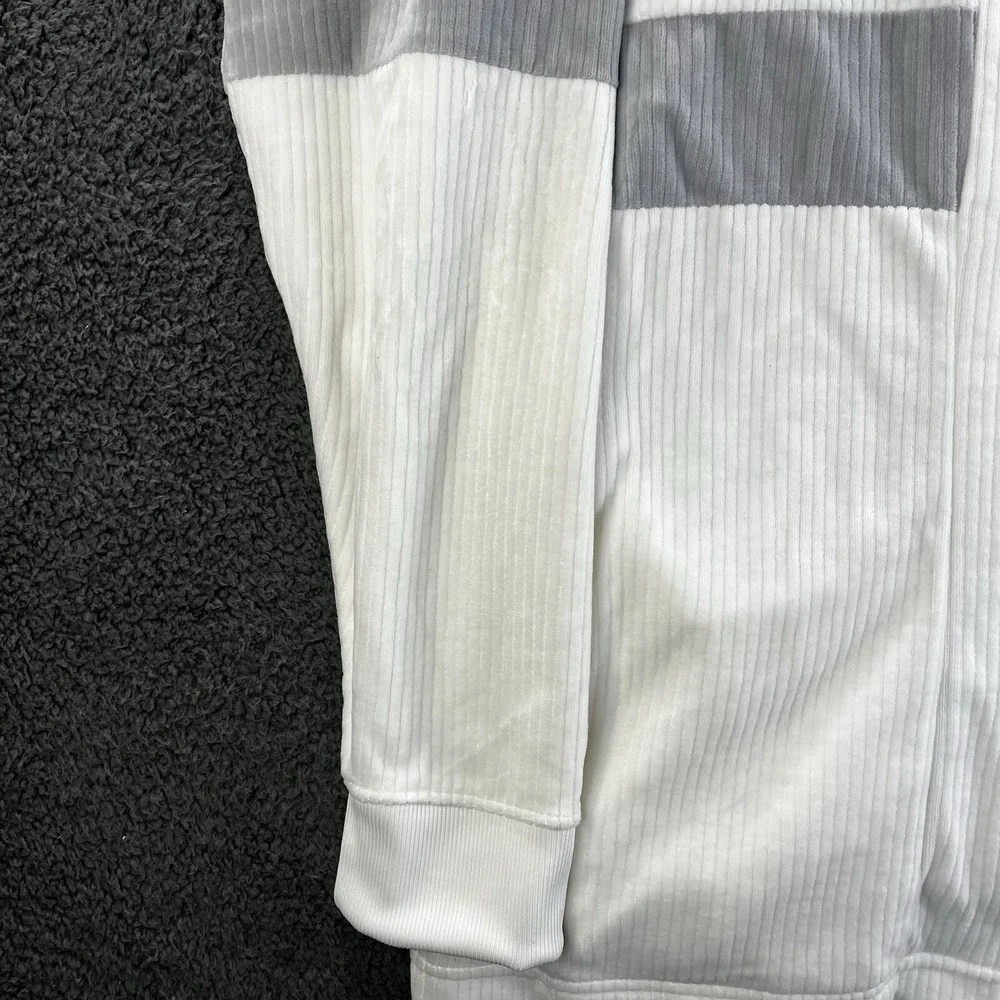 Air Jordan Sweater White Gray‎ Mens Large Color Block Track Jacket Full Zip Mock